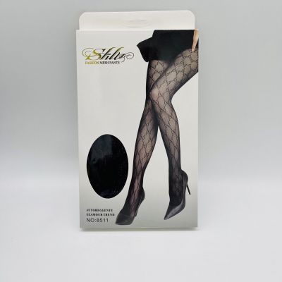 Black Sheer Fishnet Tights Mesh Pantyhose Patterned Trendy Glamour Stocking