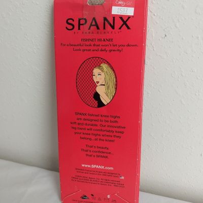 Spanx Sarah Blakely Fishnet Knee Highs Hi-Knee Nude One Size New Stocking VTG