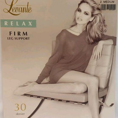 LEVANTE Relax Firm Leg Support Pantyhose Size 2 M GLACE  Made in Italy