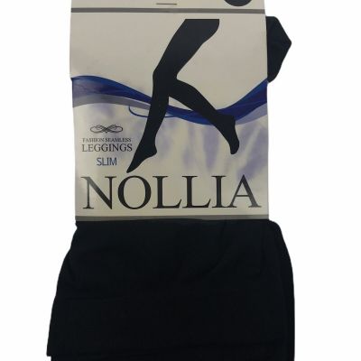 NWT Nollia Womens Size L/XL Slim Black Fashion Seamless Leggings