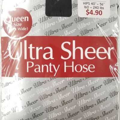 6 Packs Ultra Sheer Pantyhose 100perc Nylon Stocking Queen Size Black
