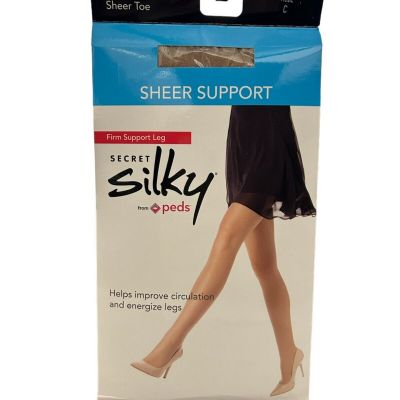 Secret Silky By Peds Women's Control Top Sheer Support Pantyhose