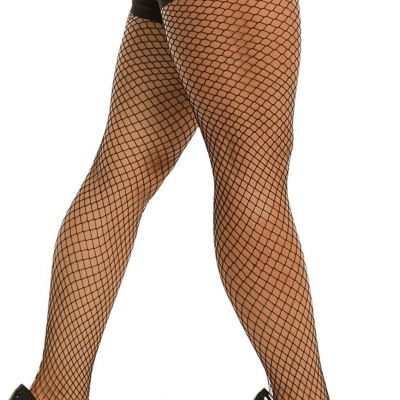 HONENNA Fishnet Thigh High Stockings, 20+ Colors Silicone Lace Top Stay Up Nylon