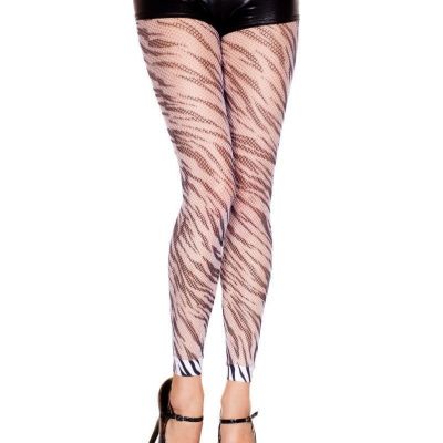 sexy MUSIC LEGS fishnet ZEBRA net FOOTLESS leggins PANTYHOSE stockings TIGHTS