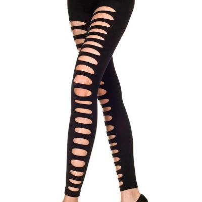NEW sexy MUSIC LEGS hole CUTOUT opaque STIRRUP footless TIGHTS leggins PANTYHOSE