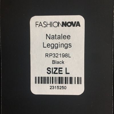 Fashion Nova Natalee Leggings Size L in Black