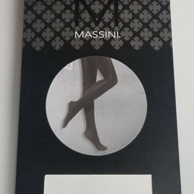 Massini Womens High Rise Control Top Opaque Tights Black Size M/L Medium Large