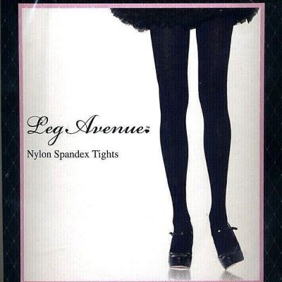 Opaque Pantyhose Nylon Spandex Adult One Size Black Leg Avenue 7666