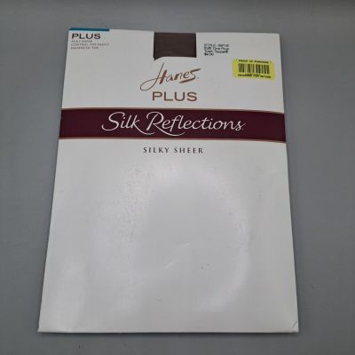 Hanes Plus Silk Reflections Silky Sheer Control Top Pantyhose