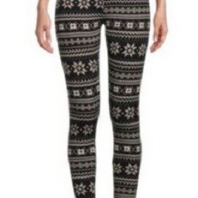 Time & Tru  NEW?Woman's Fairisle high rise Ankle leggings size 3XL~black/gray