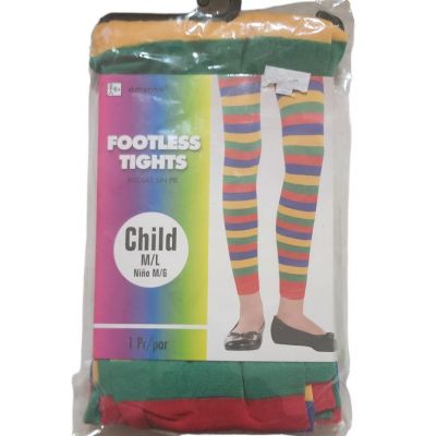 *NEW* Amscan Footless Rainbow Costume Tights Child Size M/L