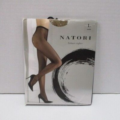 Natori Fishnet Tights Womens Large Brown Pull On 1 Pair Closed Toe New