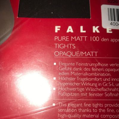 Falke 100 Tights Pure Matt Thick Opaque 100 Den Color Cigar Size M/L 40110 - 11