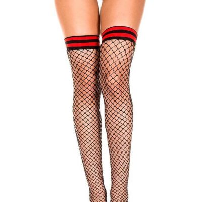 sexy MUSIC LEGS striped BANDED tops DIAMOND net FISHNET thigh HIGHS hi STOCKINGS