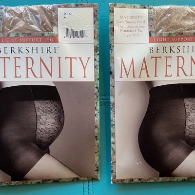 Maternity Pantyhose Berkshire Light Support Reinforced Toe Nude Pantyhose Size B