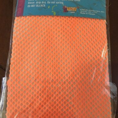 Sexy Orange Fishnet Pantyhose TIGHTS 80s costume fairy witch dance ONE SIZE