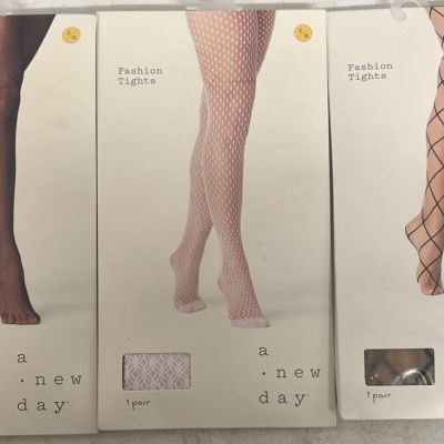 3x A New Day Fashion Tights Sz: S/M. Read The Description.
