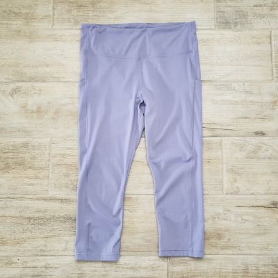 Athleta Women’s Ultimate Stash Pocket Purple Capri Activewear Workout Leggings L