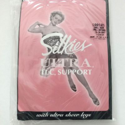 Silkies Ultra TLC Support Pantyhose Small Nude Natural 34-36 USA 100101