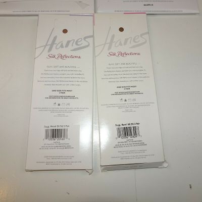 Lot 4 Hanes Silk Reflections + Too  Size AB + 2 Knee Highs Fits Most Nylons Ligh