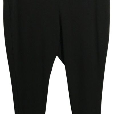 Torrid Plus Size 1  1X  Black Rayon Blend Knit Crop Capri Leggings Pants