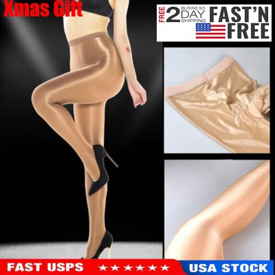 Plus Size Women Shiny High Glossy Sheer Stockings Dance Tights Pantyhose Hosiery