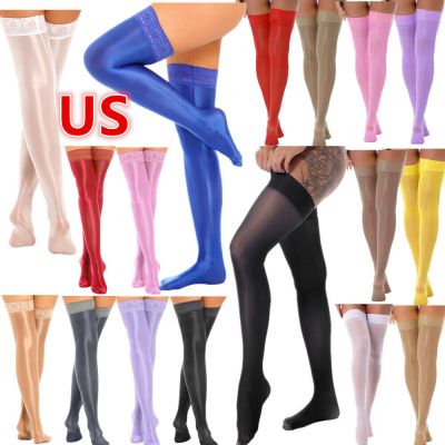 US Woman Silk Nylon Thigh High Stocking Pantyhose Socks Over The Knee Long Socks
