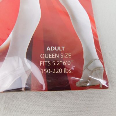 Forum Novelties Queen Size Solid Opaque Pantyhose - Red, Plus Size #3752