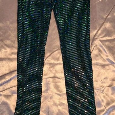 Emerald Glitter Leggings Size S