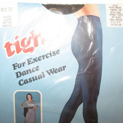 TIGHTS FOR EXERCISE,DANCE,CASUAL WEAR - OFF BLACK - S/M