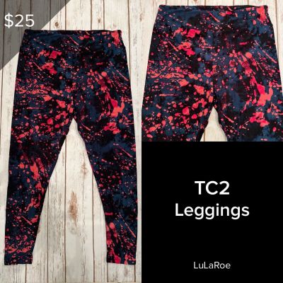 LuLaRoe NEW Leggings TC2 (Tall & Curvy 2) Buttery Soft Sz 18+ Print