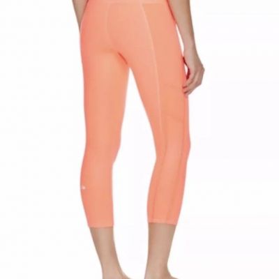 NWT Alo Yoga Helena Capri Pants Leggings S Volcano/Bright Orange/Coral Crop