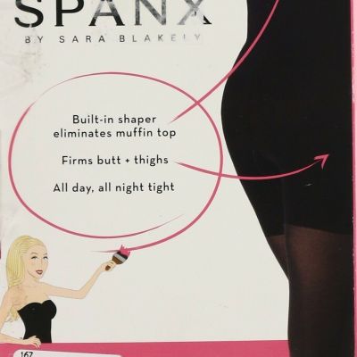 Spanx 155130 Women's High-Waisted Body-Shaping Black Tight-End Tights Sz. A