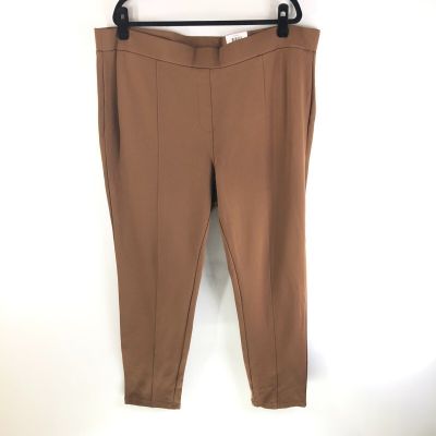 Style & Co Womens Leggings Mid Rise Comfort Waist Pull On Stretch Brown 22W