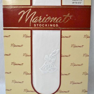 Marionat Nylon Stockings Bridal  White  Size A New Vintage 1985