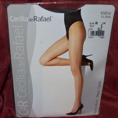 CDR Cecilia De Rafael VIDRIO 15D Tights STW SHEEN OFF-BLACK Pantyhose X-LARGE G9