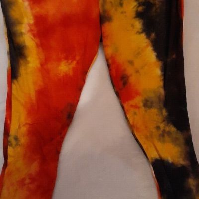 Tie-Dye Capri Leggings Rouge Collection Women's Pant Size 2X Plus Stretch