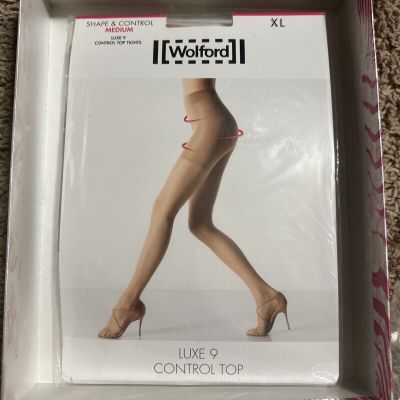 NEW Wolford Women's 17056-4273 US XL Luxe 9 Control Top Tights Cosmetic