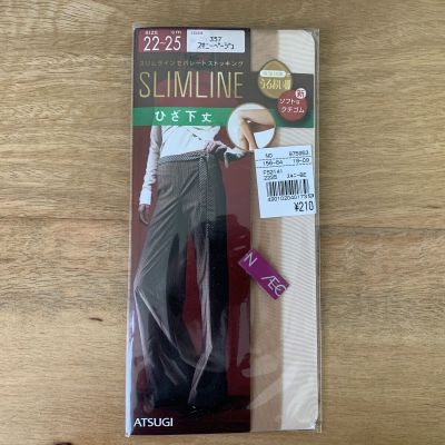 Slimline Separate Stocking Size 22-25cm SHORT Skinny Beige Tights NEW Japan F/S