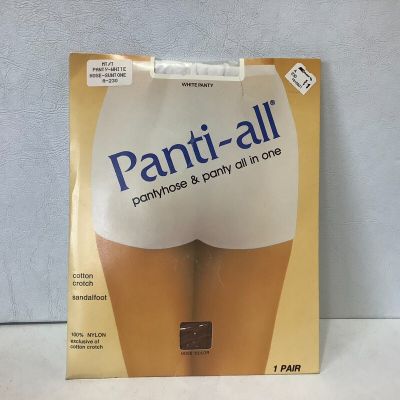 NIP Vintage Panti-All White Panty Pantyhose Suntone A-230 Size MT/T