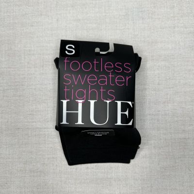 Hue Womens Soft & Cozy Brushed Lining Footless Sweater Tights Black Size Small
