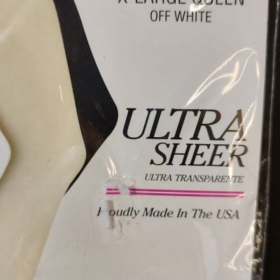 On The Go Ultra Sheer Extra Large Queen Off White Made In The USA Pantyhose
