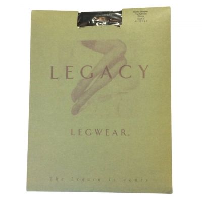 Legacy Legwear QVC Pantyhose Size E 1X Black Body Shaper Sandalfoot