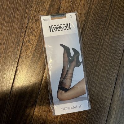 Wolford Size Small Individual 10 Gobi Knee High Stockings 31241