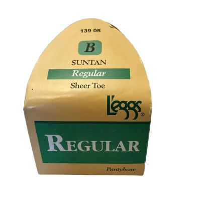 Leggs Regular Sheer Toe Pantyhose Suntan B 1996