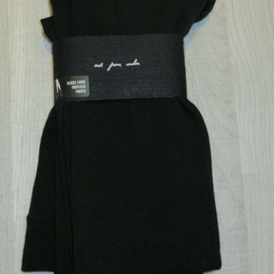 Out From Under Urban Outfitters Womens Fleece Lined Footless Tights Black M/L