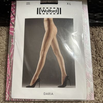 Wolford Daria Tights Pantyhose Color: Black/black XL
