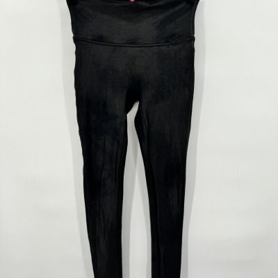 Spanx Women’s Faux Black Leather Leggings Pants Style Size Small