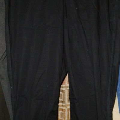 NWT 24W STYLE & CO PULL ON ANKLE PANT 97perc COTTON DEEP BLACK