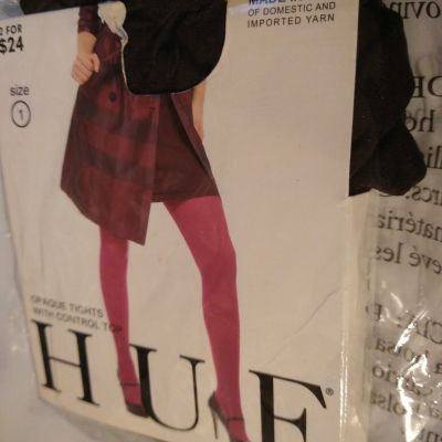NWT Hue Control Top Opaque Tights. Size/Espresso DK brown/ size 1. 100-150lbs